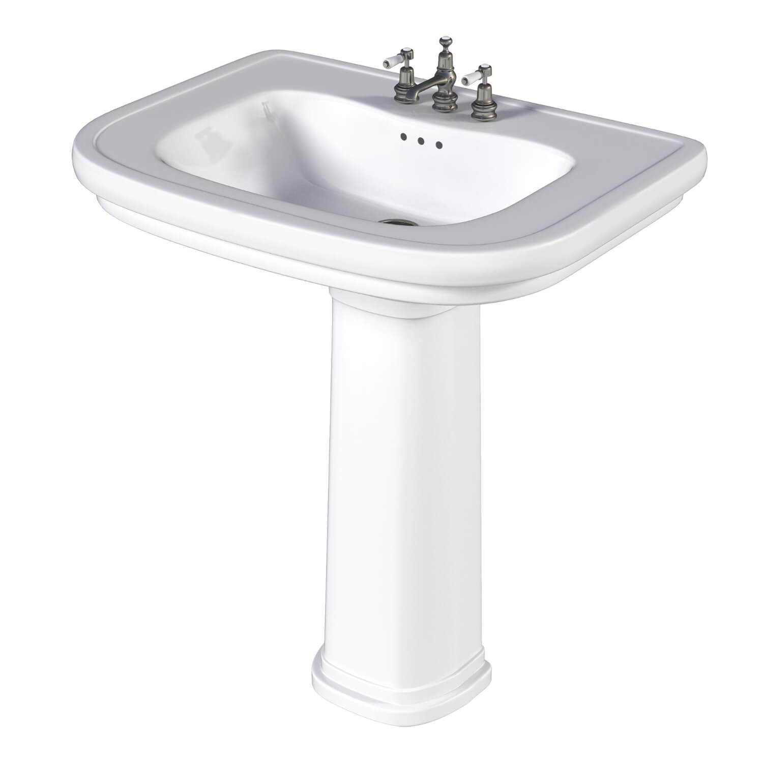 BASIN WITH PEDESTAL