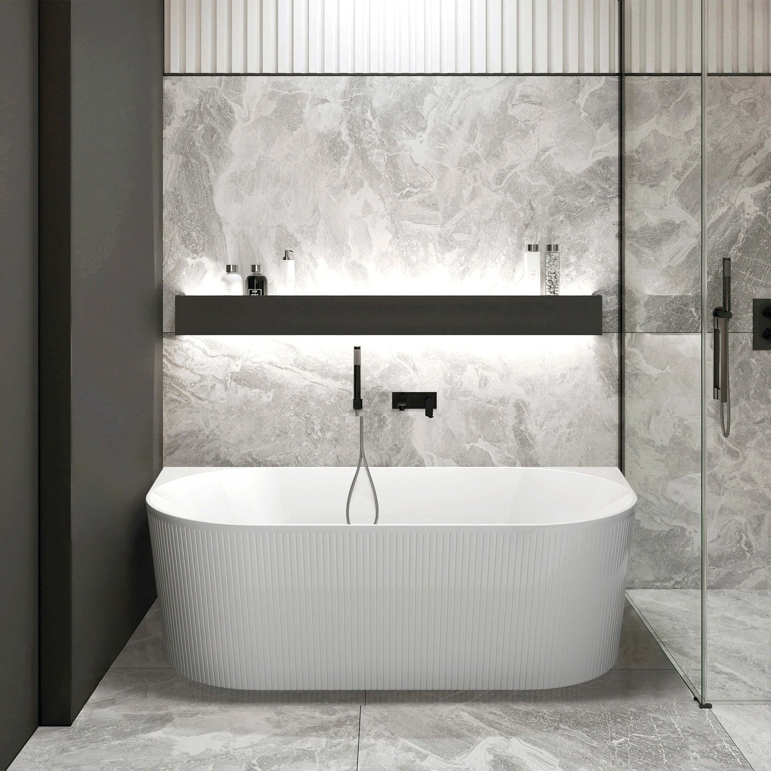 Acrylic Bathtub BT2504 – Rectangular Built-In