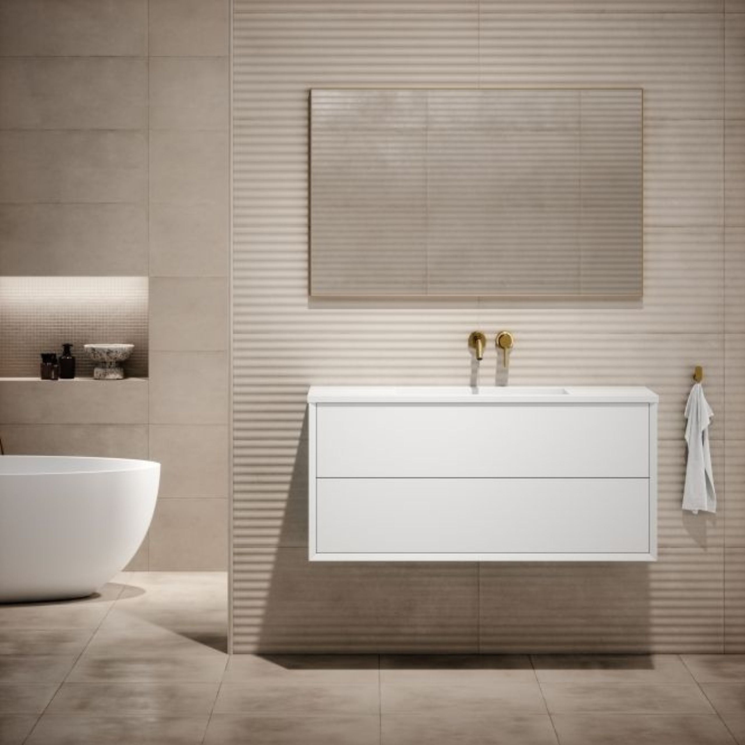 650mm PVC Floor Standing Vanity Unit – Gloss White